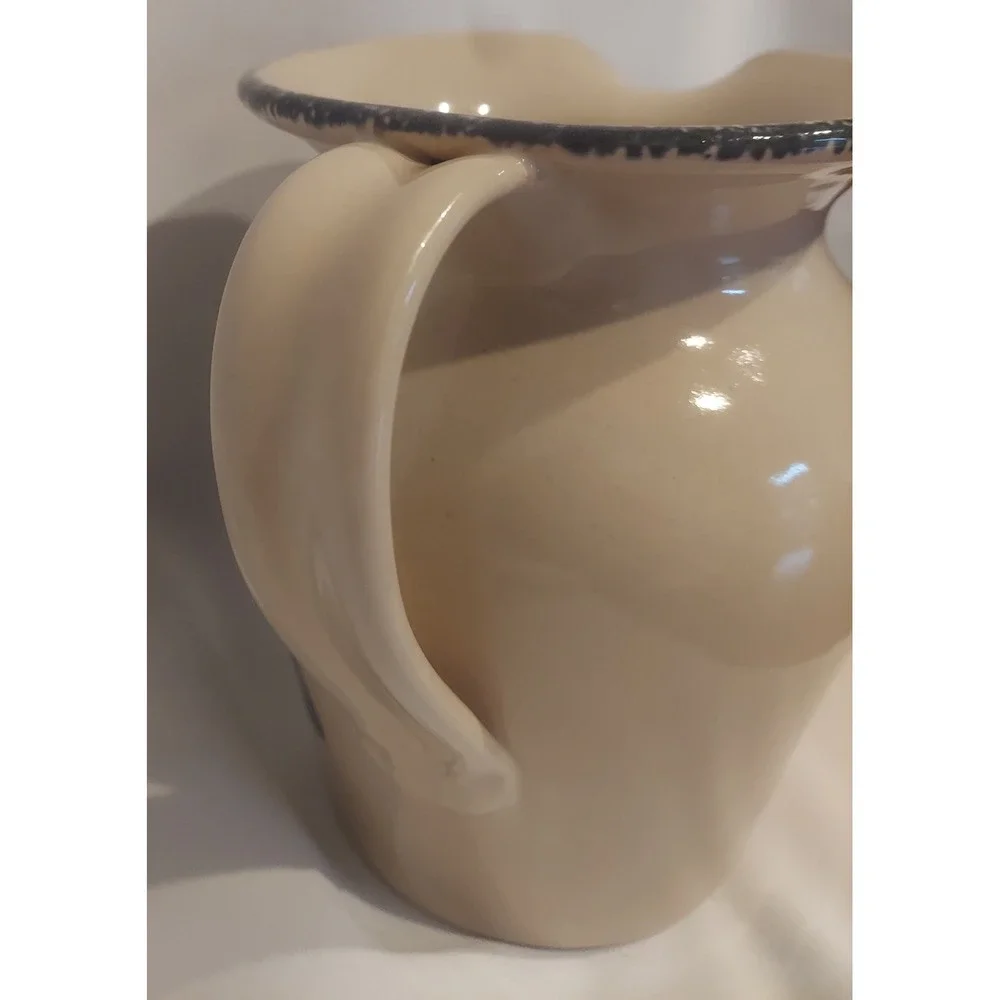 Home & Garden Party Ltd. 2002 Vintage Birdhouse Stoneware Pitcher Made in USA